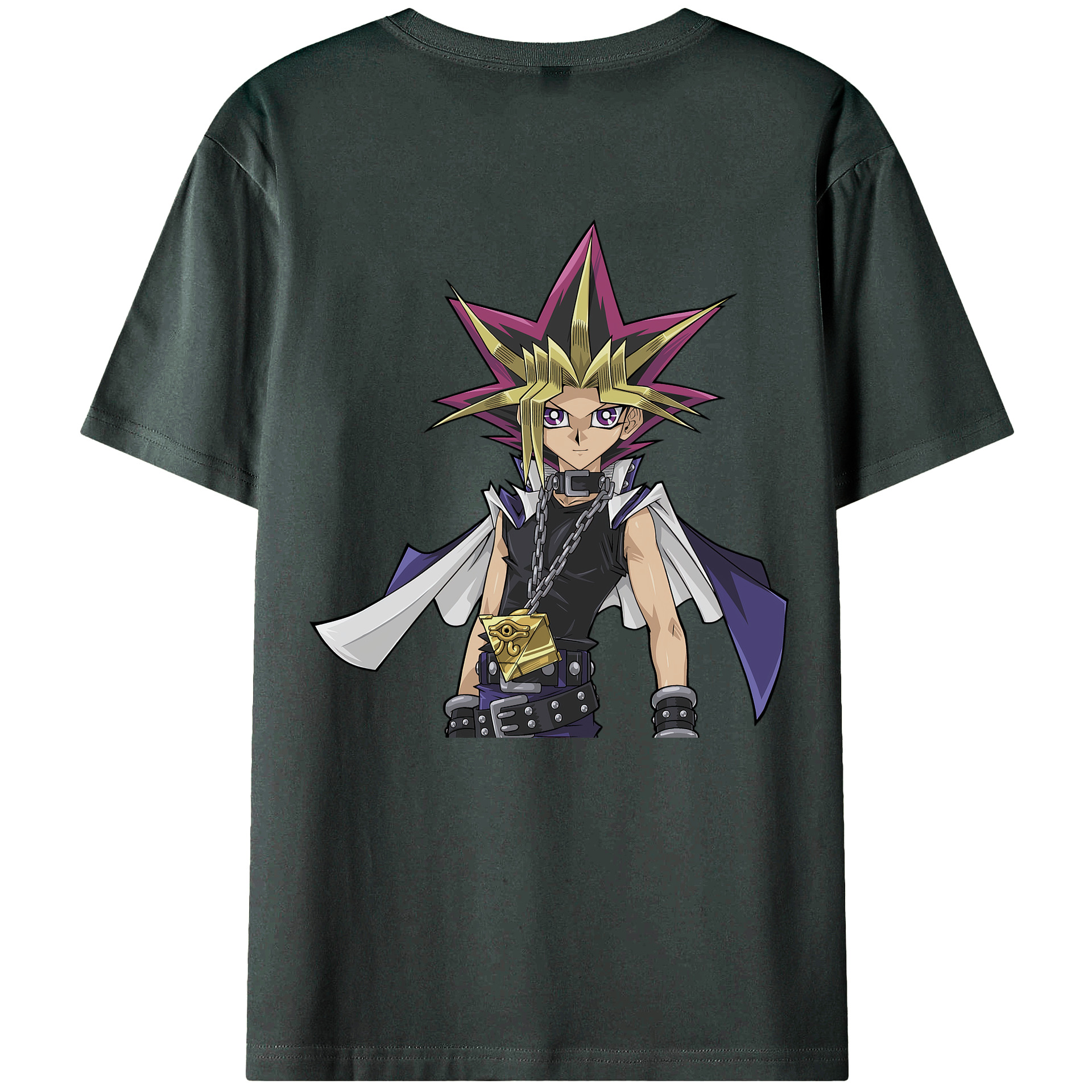（画像用） 遊☆戯☆王 Yu-Gi-Oh! 綿100％ メンズ半袖Tシャツ（バックプリント） 通気性